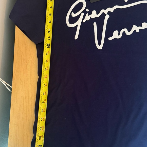 ๐๐ค NWT! Versace Dark Blue Tee with White Logo - Picture 10 of 10